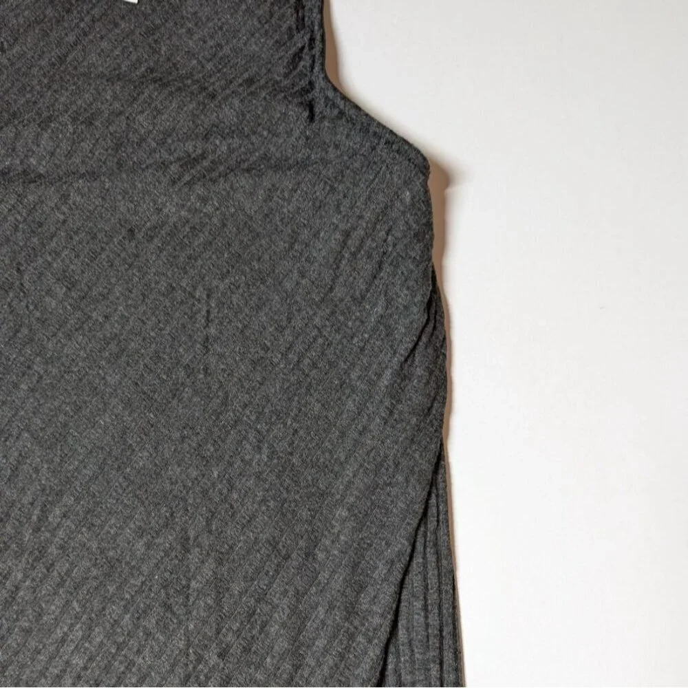 Lush Bodycon Dress NWT Sleeveless Asymmetrical Maxi Dress Small Charcoal Gray‎